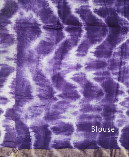 Indigo Tie & Dye Kota Silk Saree