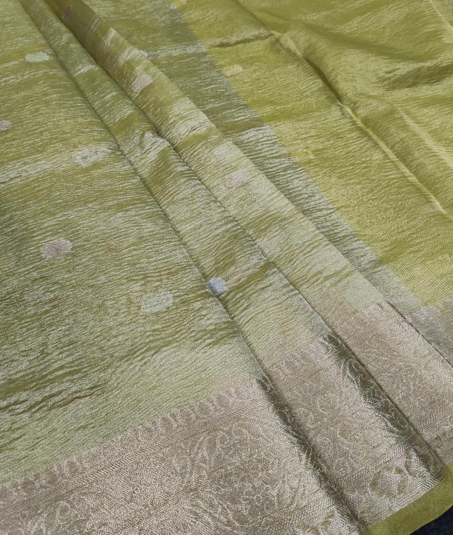 Banarasi Crush Tissue Saree | Peepal Clothing