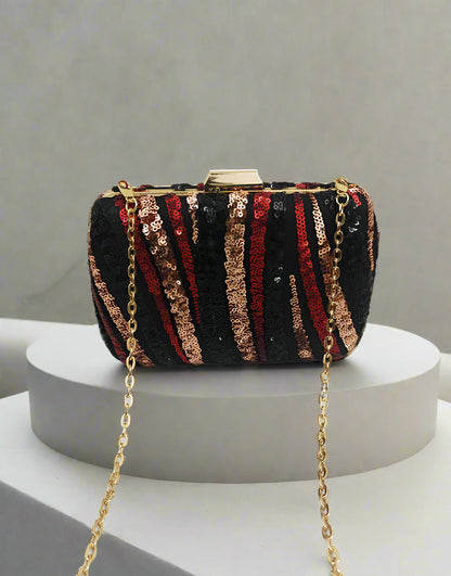 Multi-Color Sequin Clutch | Vibrant Party Bag