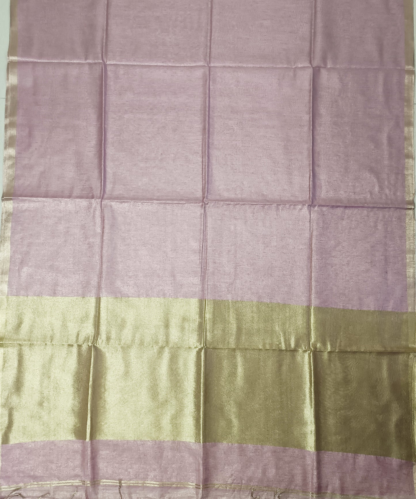 Pastel Pink Kota Viscose Silk Saree with Tissue Pallu