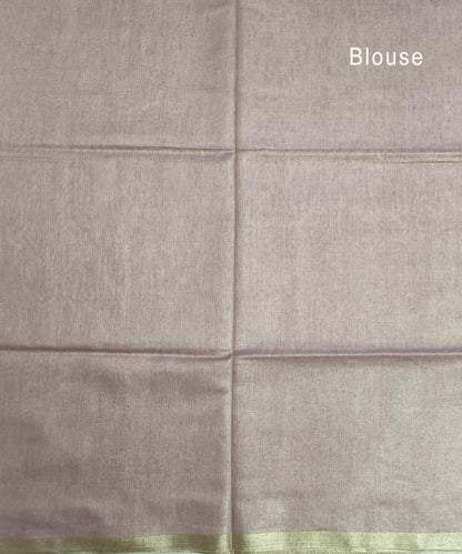 Pastel Pink Kota Viscose Silk Saree with Tissue Pallu