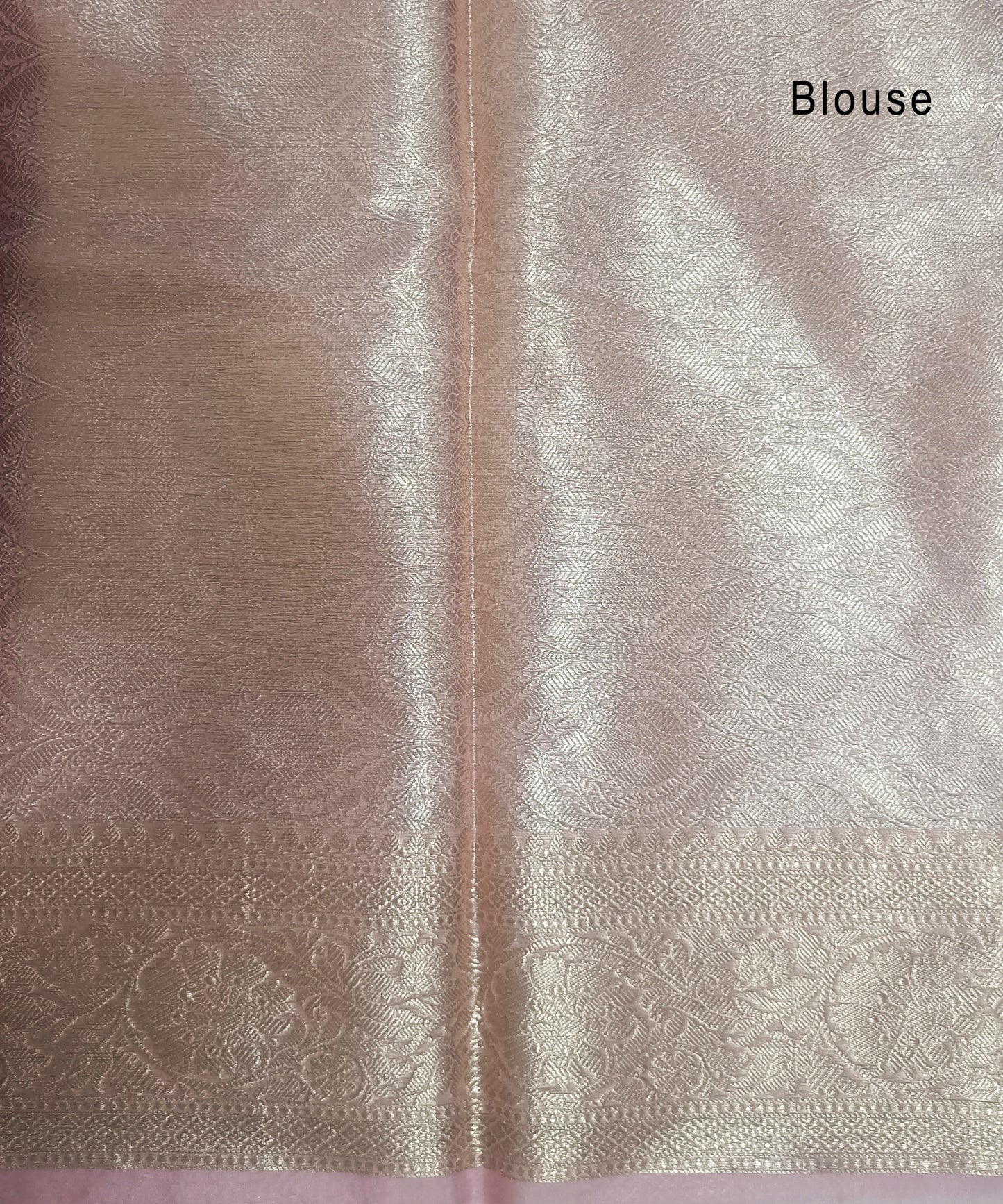 Pink Banarasi Kora Silk Organza Saree