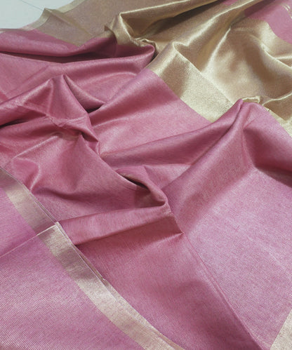 Pink Kota Viscose Silk Saree with Tissue Pallu