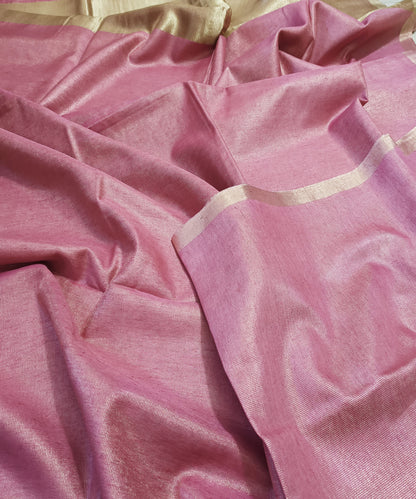 Pink Kota Viscose Silk Saree with Tissue Pallu