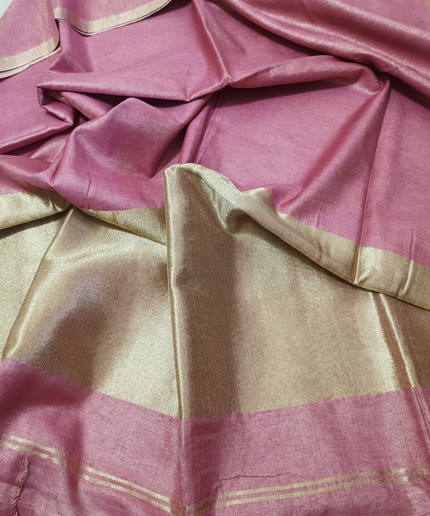 Pink Kota Viscose Silk Saree with Tissue Pallu