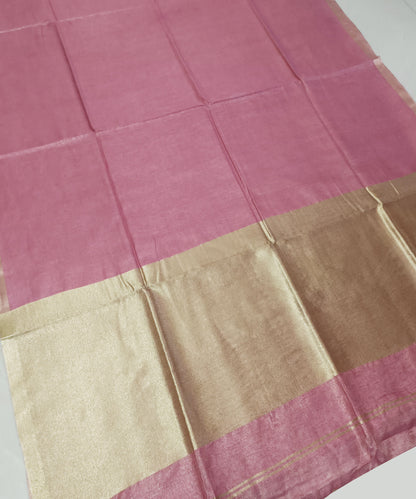 Pink Kota Viscose Silk Saree with Tissue Pallu