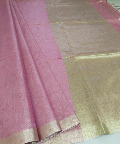 Pink Kota Viscose Silk Saree with Tissue Pallu