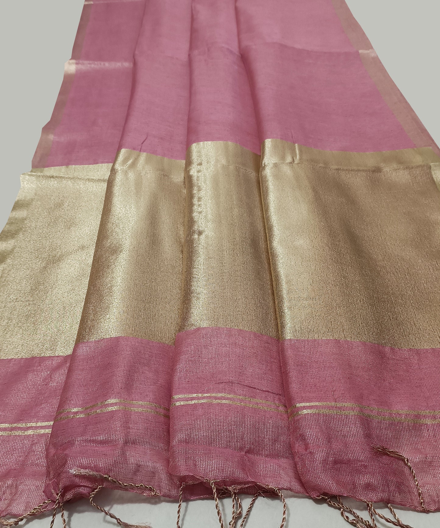 Pink Kota Viscose Silk Saree with Tissue Pallu