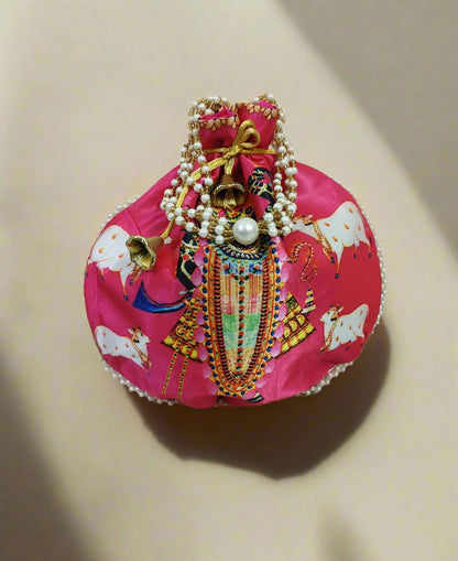 Pink Shrinathji Potli | Peepal Clothing