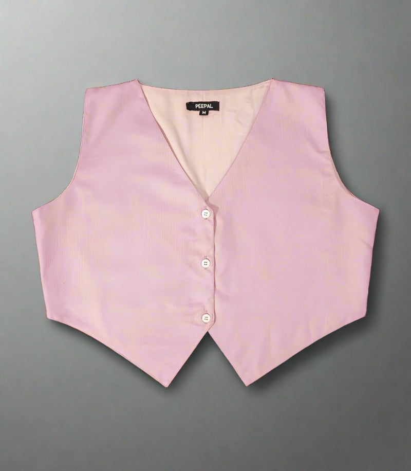 Pink Women Waistcoat | Peepal Clothing