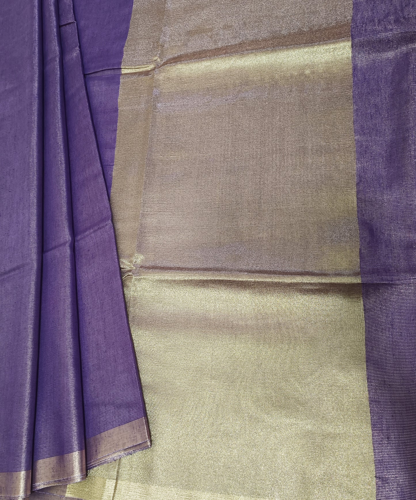 Purple Kota Viscose Silk Saree with Tissue Pallu