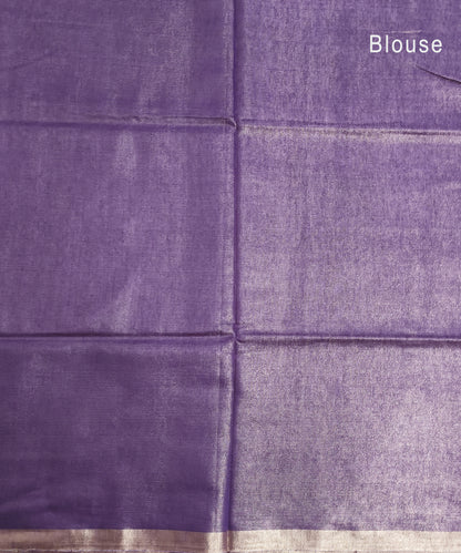 Purple Kota Viscose Silk Saree with Tissue Pallu