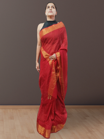 Red Kota Viscose Saree