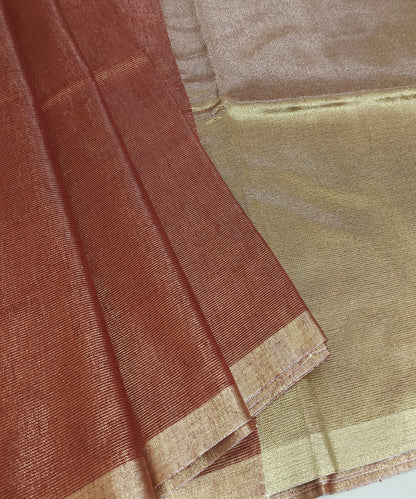 Red Kota Viscose Silk Saree with Tissue Pallu