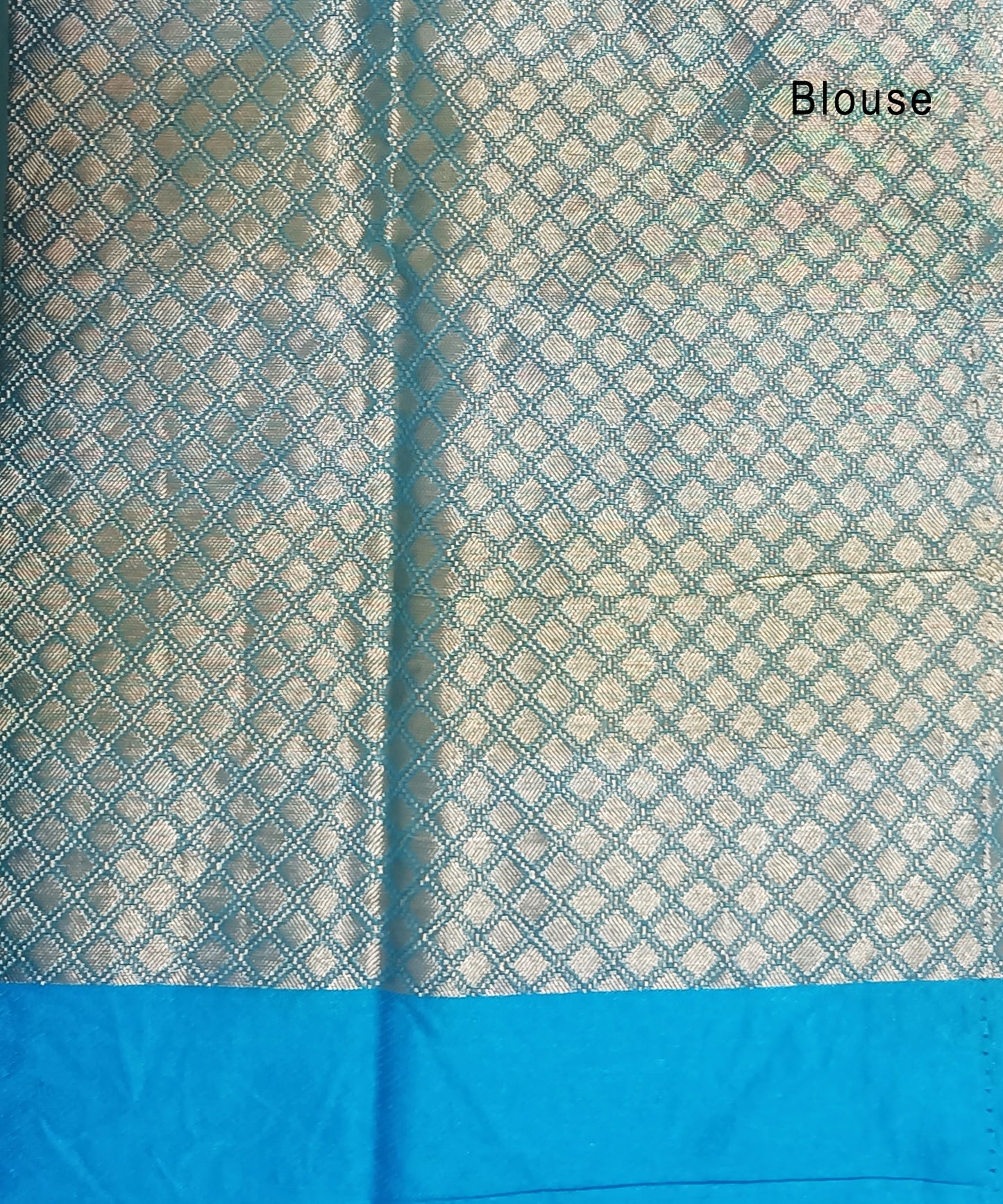 Royal Blue Banarasi Kora Silk Organza Saree