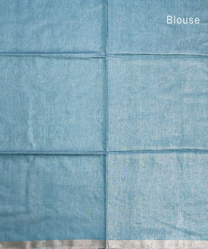 Sky Blue Kota Viscose Silk Saree with Tissue Pallu