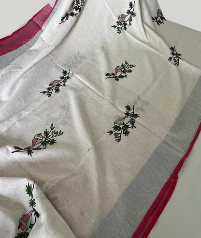 Linen Saree | Peepal Clothing