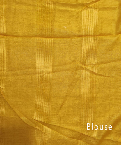 Yellow Stripped Organza Saree