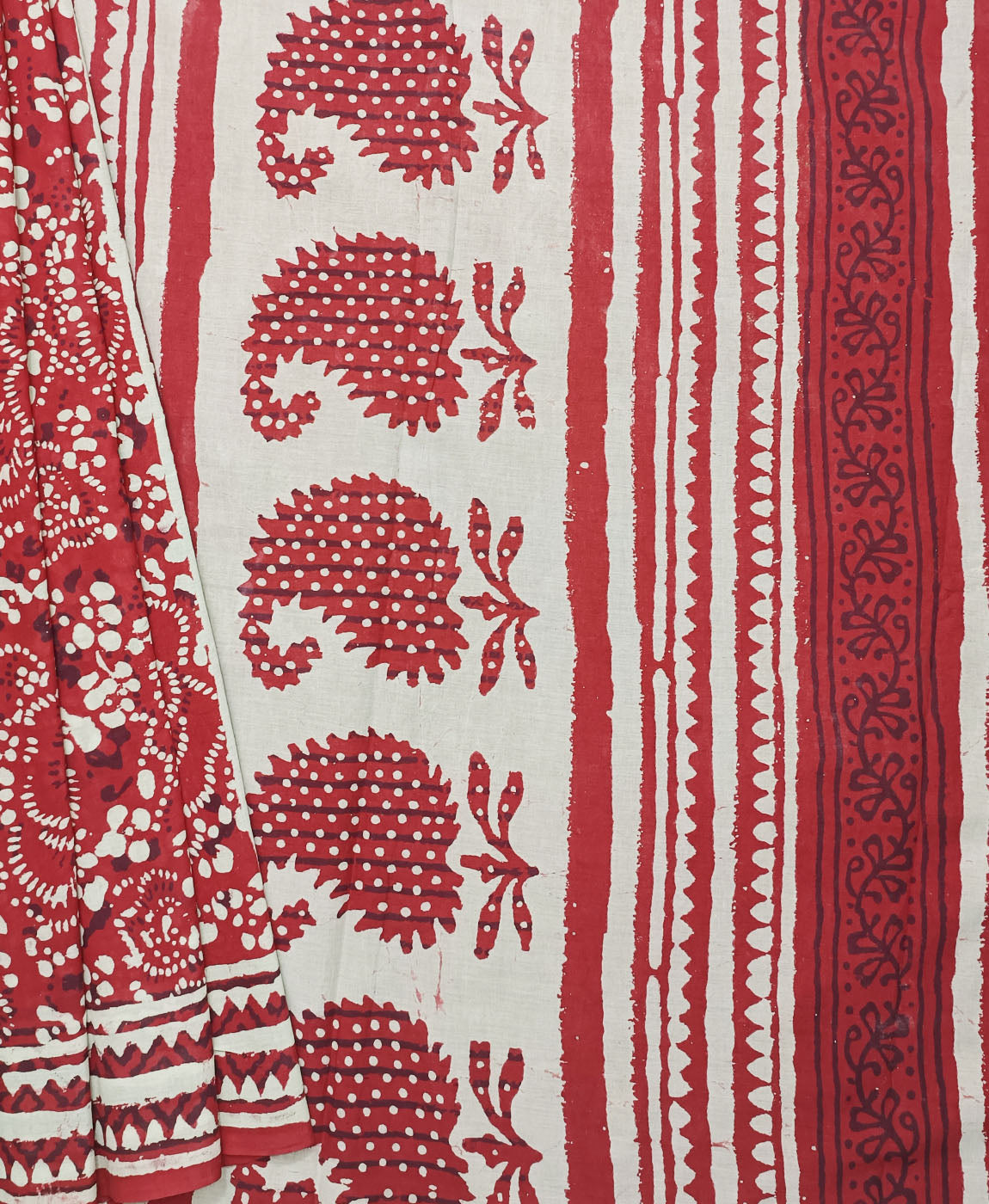 Bagru Printed Cotton Saree | Peepal Clothing