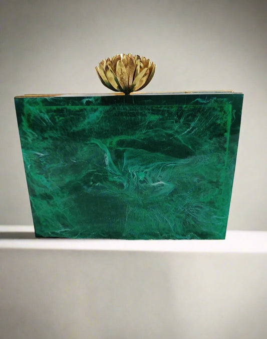 Emerald Green Clutch | Peepal Clothing