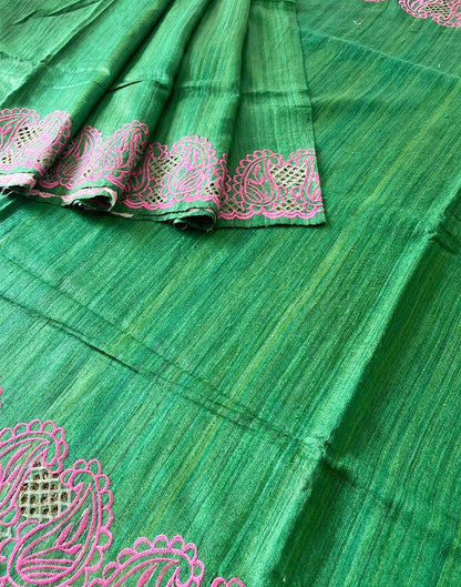 Cutwork Silk Saree | Peepal Clothing