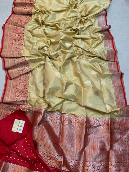 Pista Green Katan Banarasi Silk Saree | Peepal Clothing