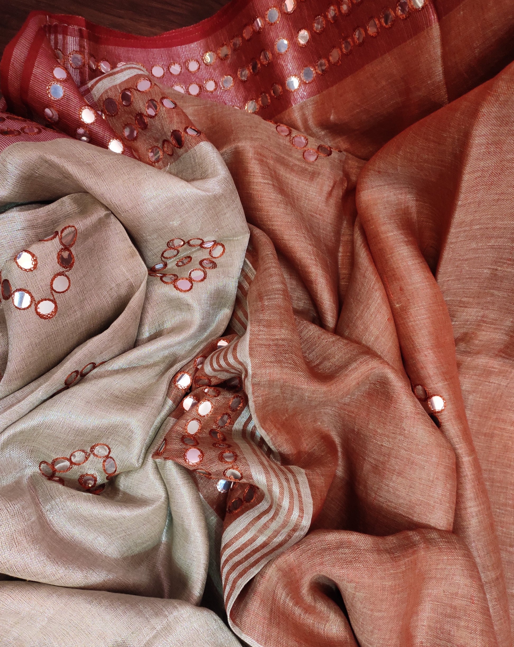 Pure Linen saree : www.peepalclothing.com
