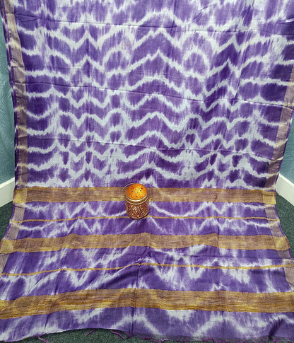 Indigo Tie & Dye Kota Silk Saree | Peepal Clothing