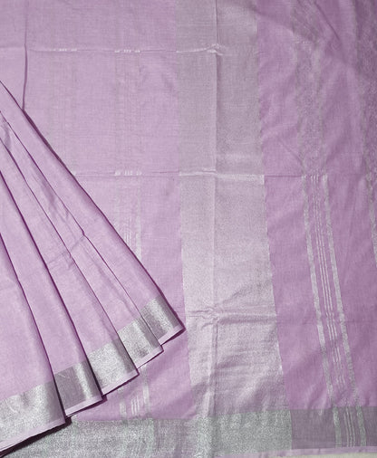 Lavender Pure Linen Saree | Peepal Clothing