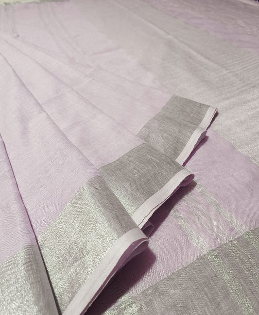 lavender Linen Saree | Peepal Clothing