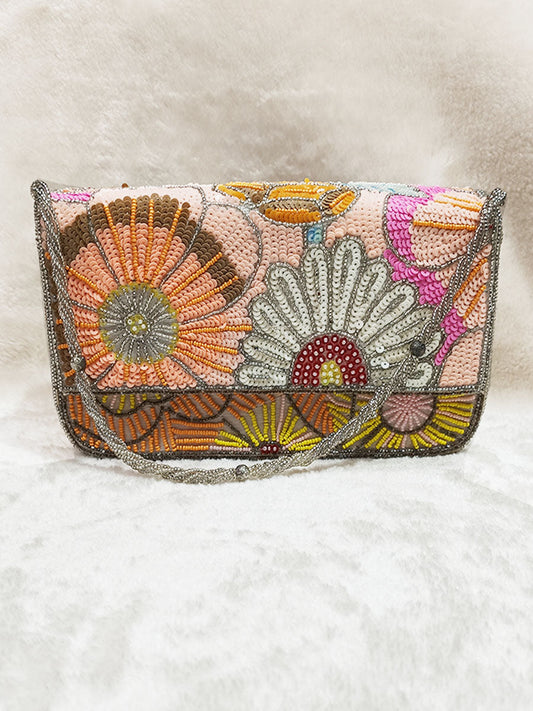 Multi Color Embroidered Clutch | Peepal Clothing