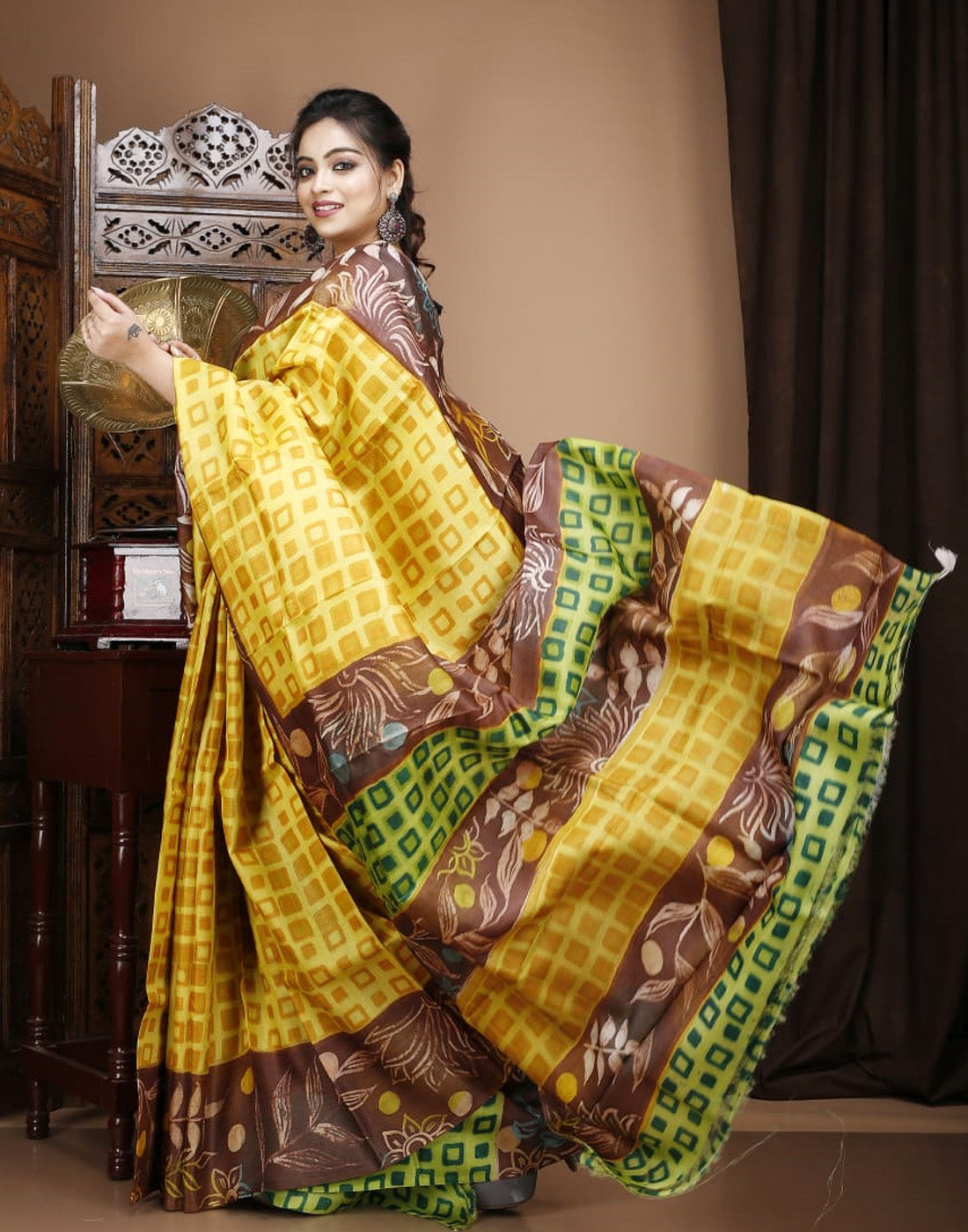 Kalamkari Silk Saree| Peepal Clothing