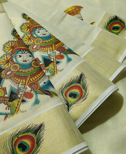 Kerala Cotton Sari | Peepal Clothing