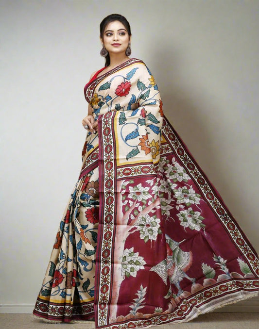 Kalamkari Saree| Peepal Clothing