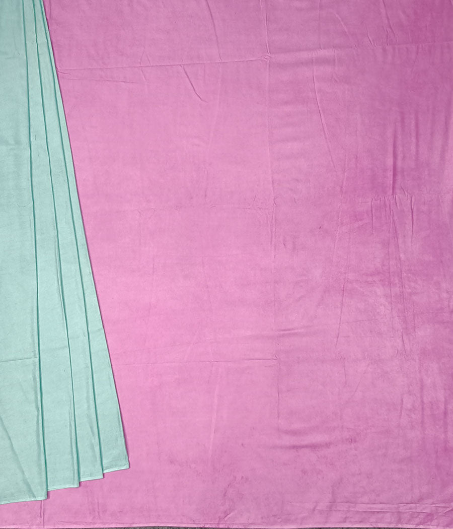 Olive and Pink Bhagalpuri Silk Saree | Peepal Clothing