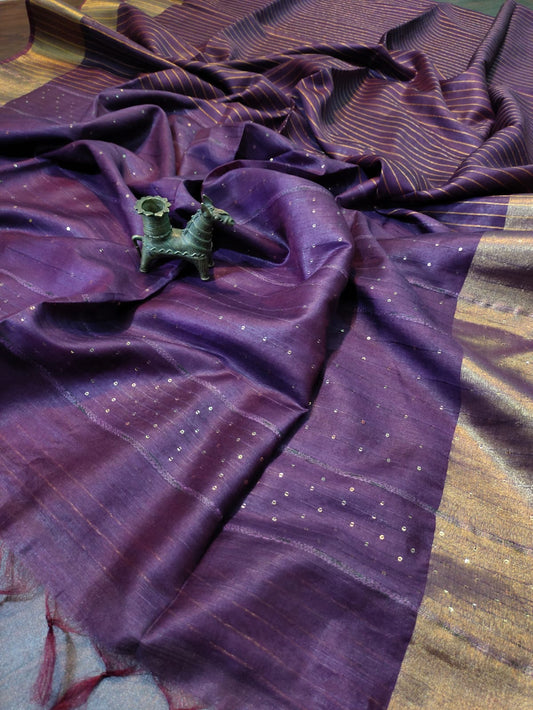 Purple  Kota Viscose Saree | Peepal Clothing