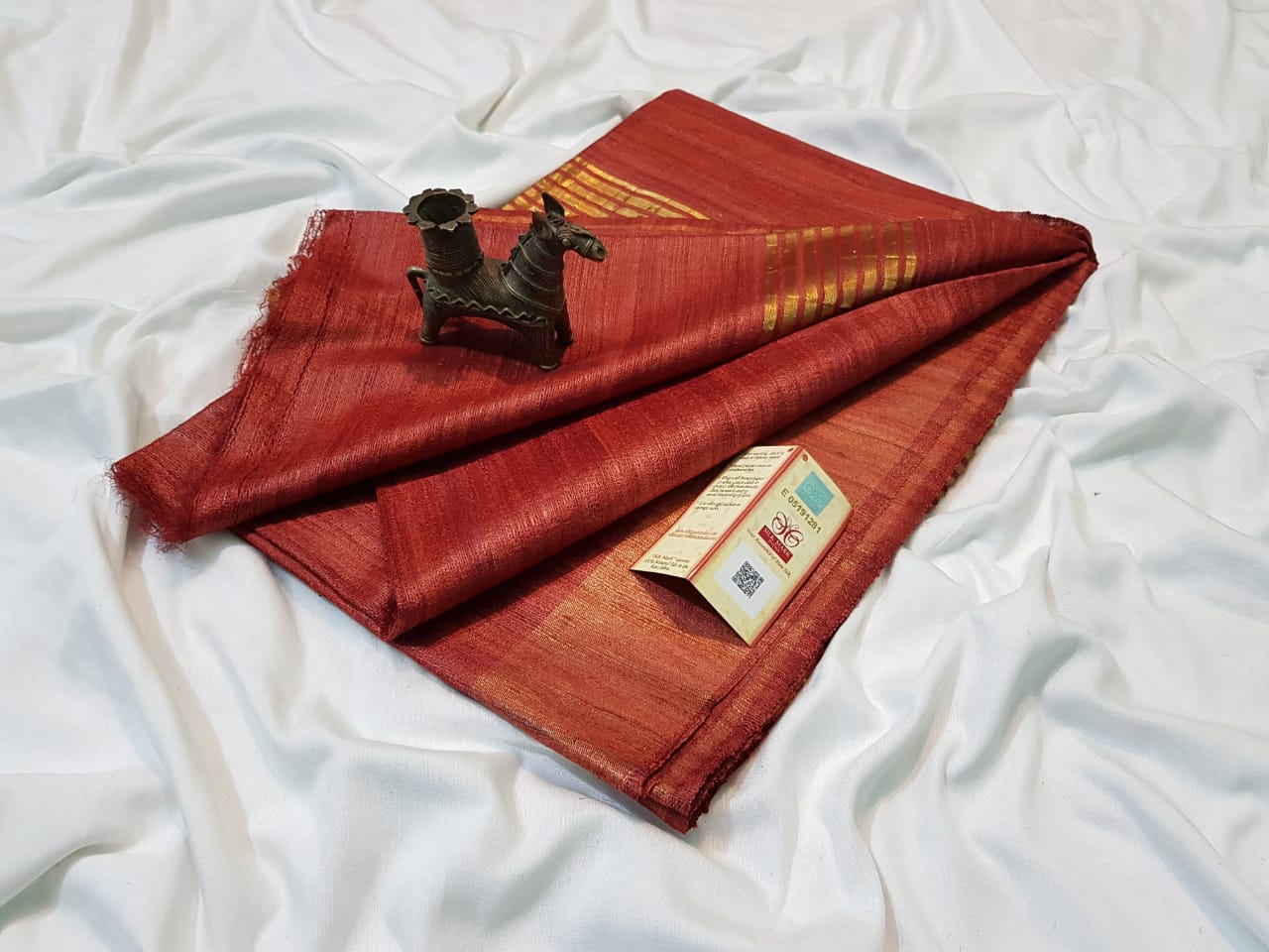 Handloom Tussar Ghicha Silk Saree