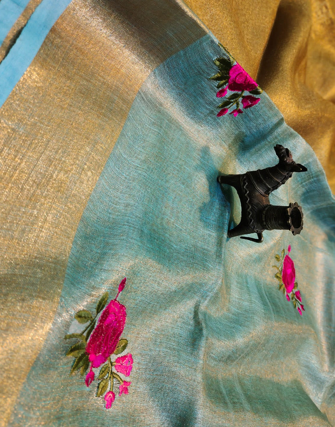 Tissue linen sari | Peepal Clothing