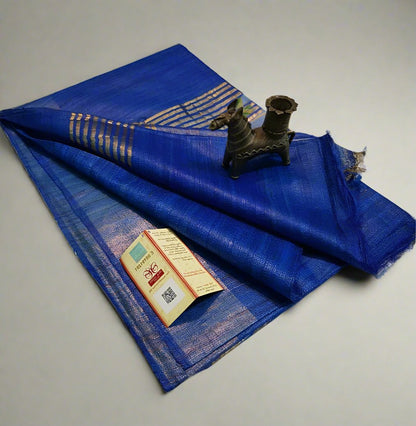 Buy Pure Tusaar Ghicha Silk Saree online- Peepal Clothing. Click now to checkout the collections of handloom silk sarees and on-going discounts.