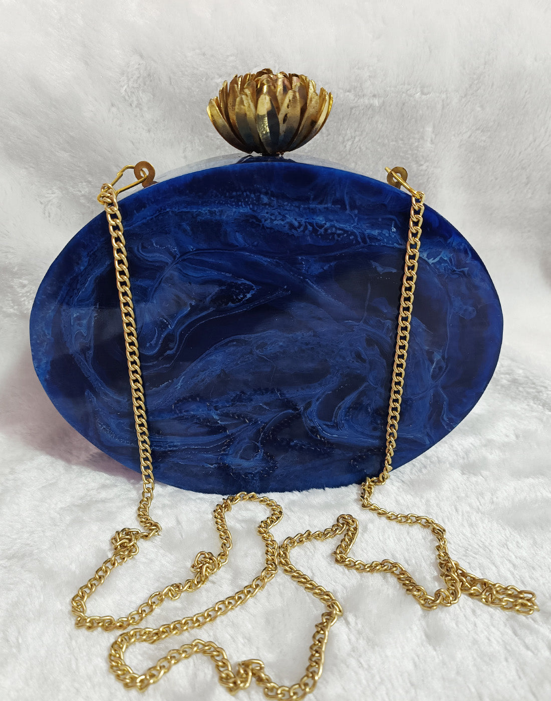 Sapphire Blue Clutch | Peepal Clothing