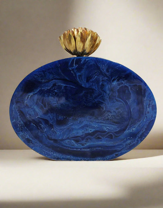 Sapphire Blue Clutch | Peepal Clothing
