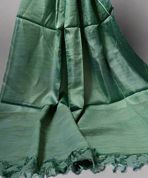 Sea Green Banarasi Silk Dupatta | Peepal Clothing